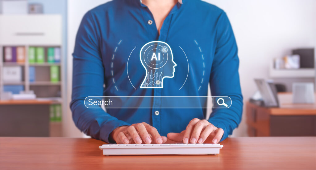earch engine with AI to improve and optimize data search. AI-enabled search engine and chat bar.